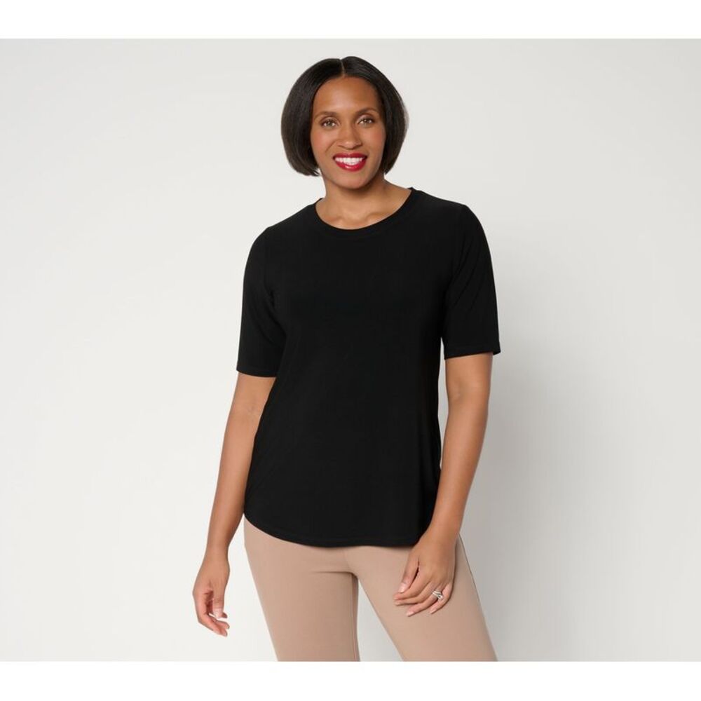 Dennis Basso Women's Top Sz L Make Your Selection: Italia Knit Black